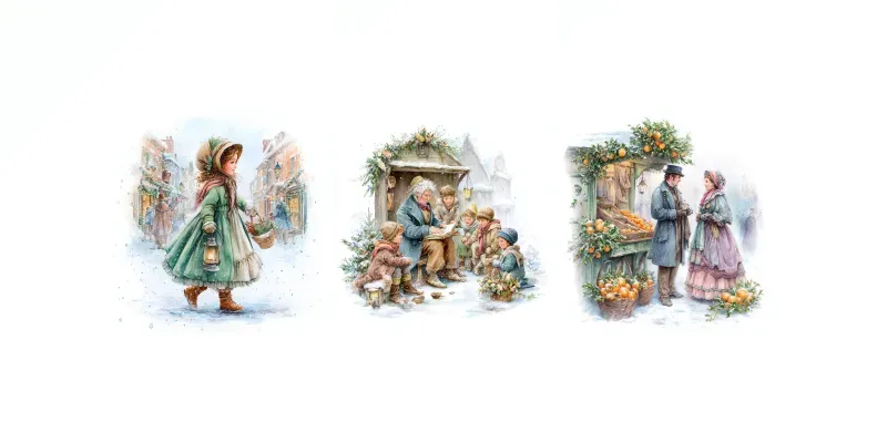Victorian Winter Watercolour Collections generated by undefined