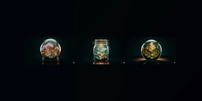 Miniature Worlds Trapped Inside Objects generated by undefined