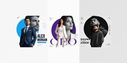 Minimal Double Exposure Character Posters generated by chatgpt-image