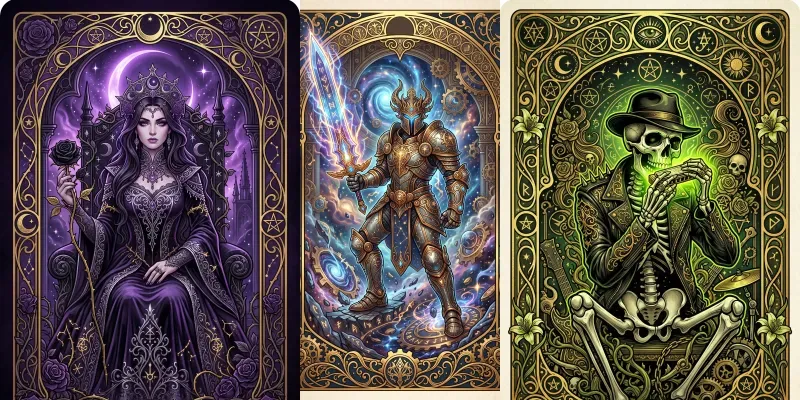Art Nouveau Tarot Card Art generated by undefined