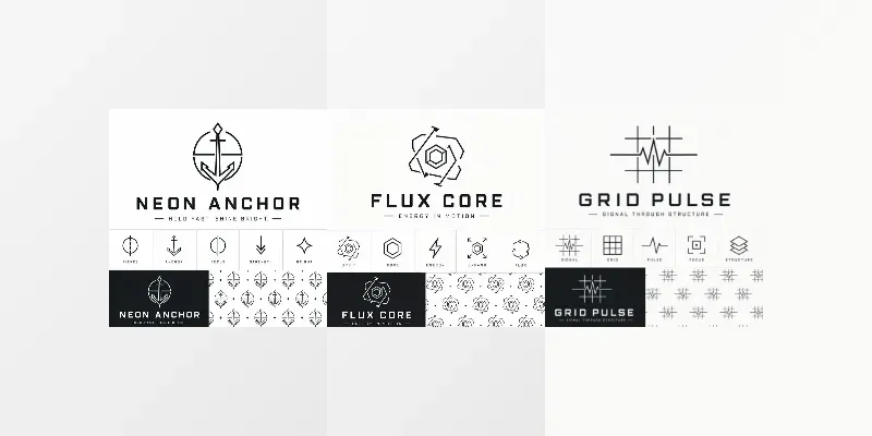 Bold Minimal Monoline Brand Identities generated by undefined