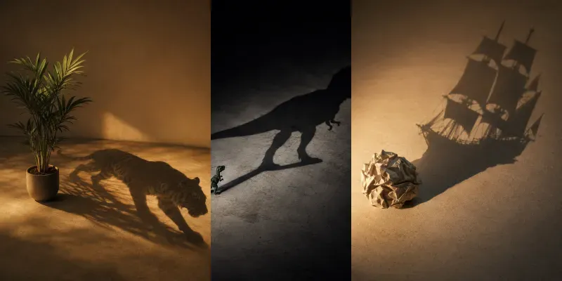 Surreal Shadow Story Photo Art generated by undefined