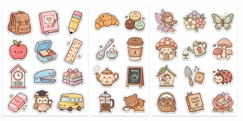 Cute Sticker Sheets generated by undefined