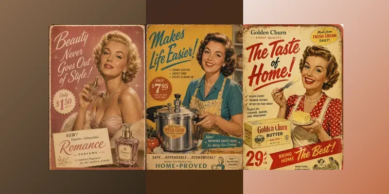 Hyperrealistic 1950s Vintage Ads generated by undefined