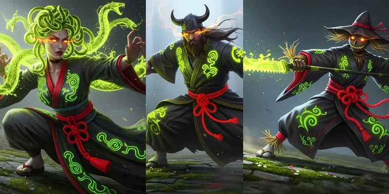 Neon Spirit Warriors Cinematic Power generated by undefined