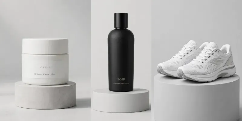 Luxury Studio Products On Pedestals