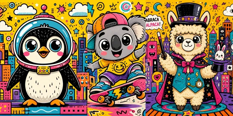 Urban Pop Animal Doodles generated by undefined