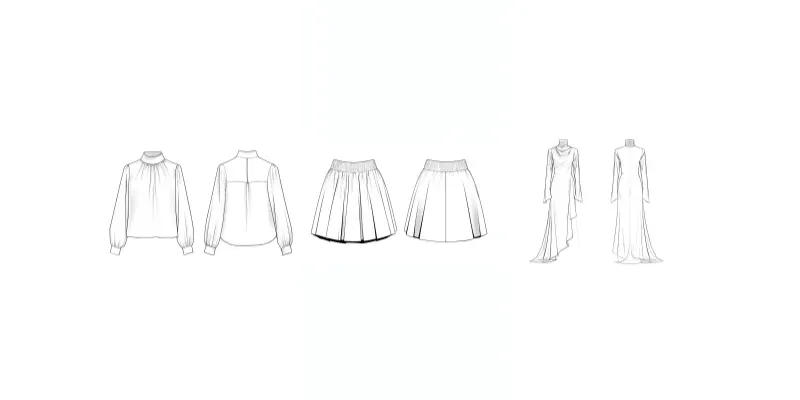 Fashion Technical Flat Garment Sketches generated by undefined