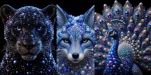 Luminous Beaded Animal Art generated by chatgpt-image