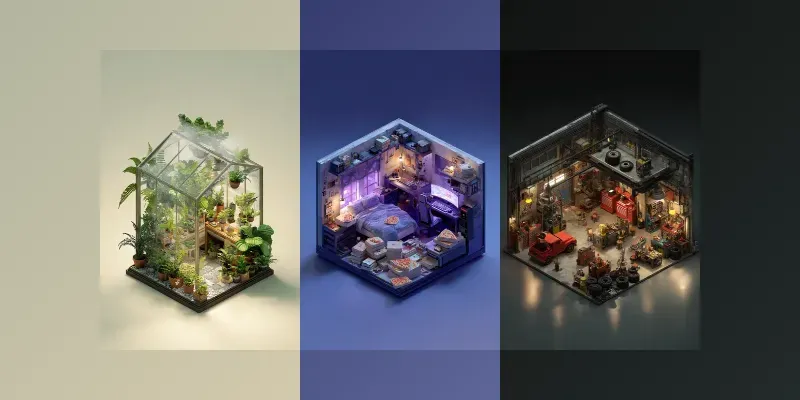 Isometric 3D Livedin Rooms generated by undefined