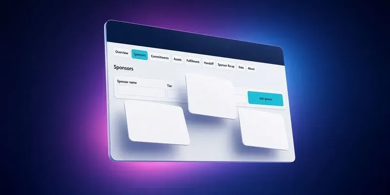 Event Sponsor Deliverables Workspace