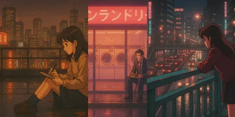 Vintage 90s Anime Scene Generators generated by undefined