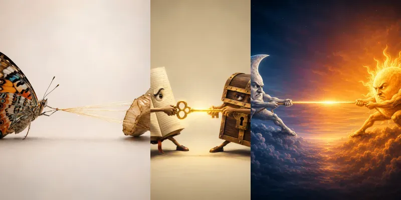 Symbolic Tugofwar Life Illustrations generated by undefined