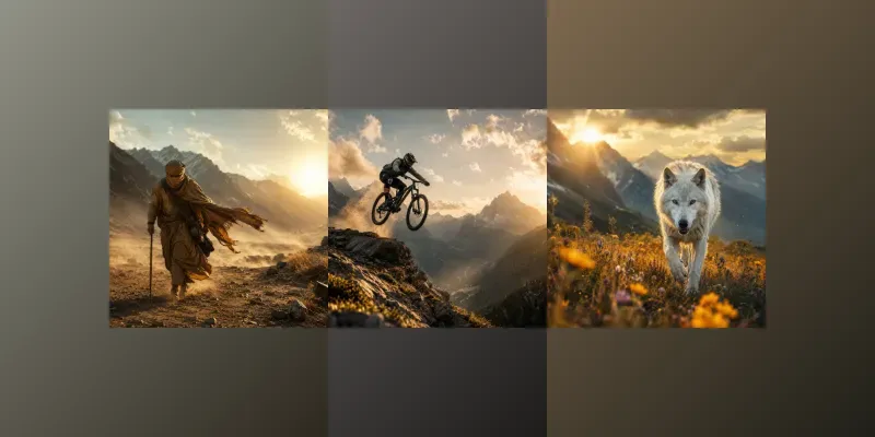 Cinematic Wideangle Character Adventures generated by undefined