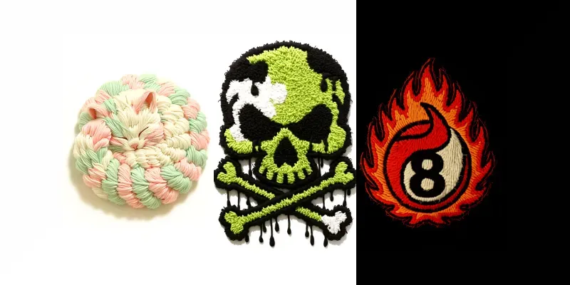 Faux 3D Tufted Yarn Graphics