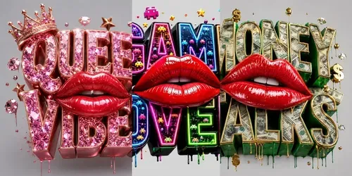 Lips Text Designs generated by chatgpt-image