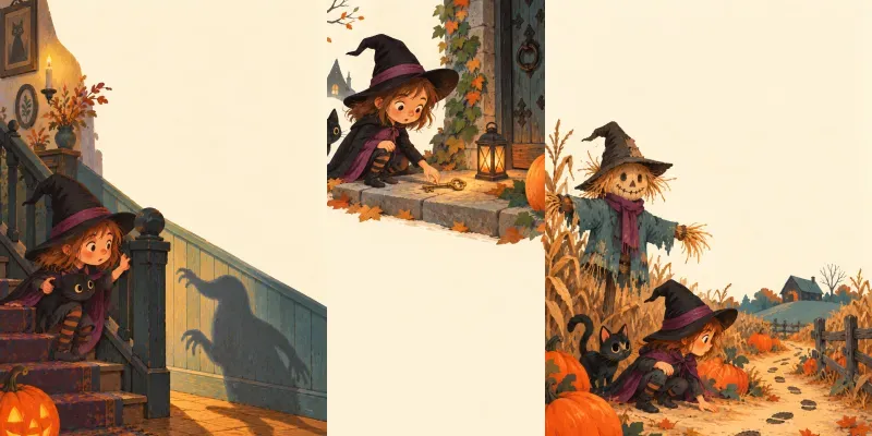 Halloween Story Starter Picture Pages
