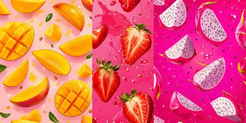 Vibrant Floating Fruit Slice Patterns generated by undefined