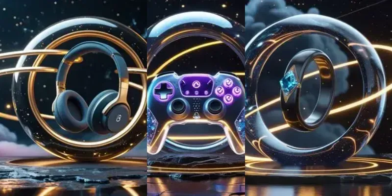 3D Cosmic Portal Product Showcases generated by undefined