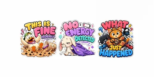 Silly Mood Creature Decals generated by chatgpt-image