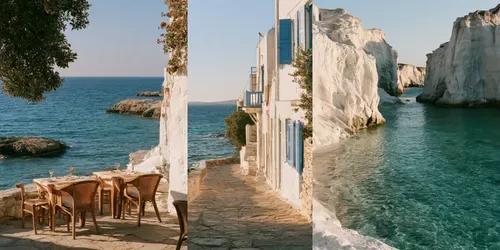 Dreamy Greek Islands Golden Hour Photos generated by midjourney