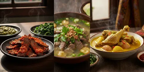 Minangkabau Dishes Stock Photos generated by gemini-image