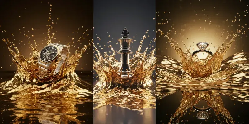 Luxury Molten Gold Splash Creators generated by undefined