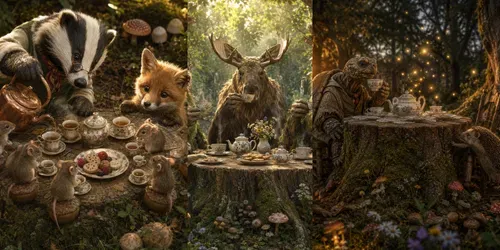 Woodland Tea Parties generated by chatgpt-image