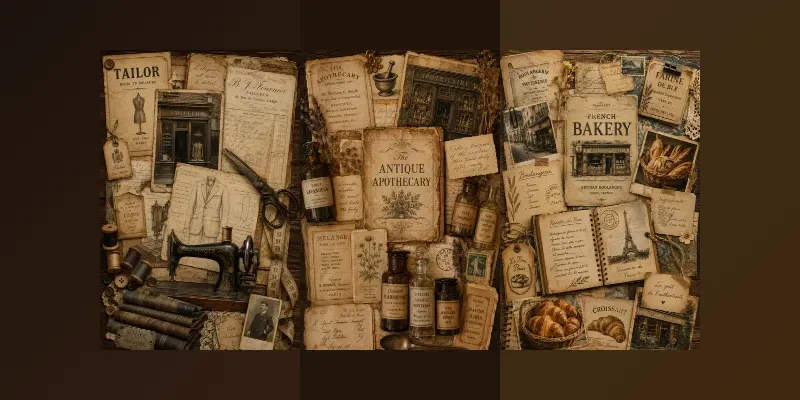 Vintage Bakery Collages generated by undefined