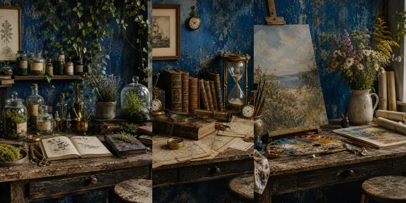 Rustic Blue Story Scenes generated by undefined