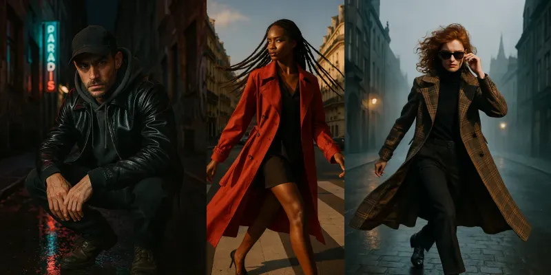 Cinematic Urban Fashion Editorials generated by undefined