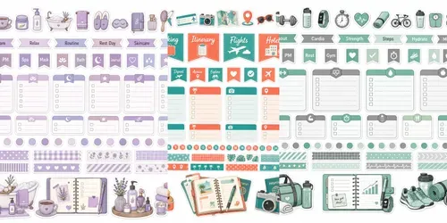 Kisscut Planner Sticker Sheets generated by chatgpt-image