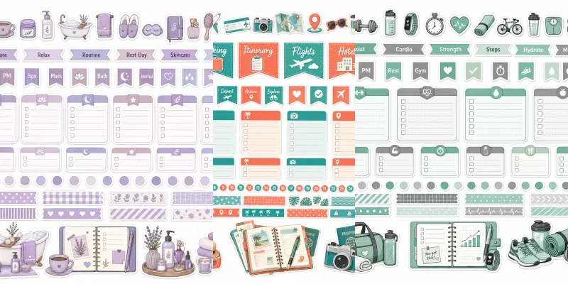 Kisscut Planner Sticker Sheets generated by undefined
