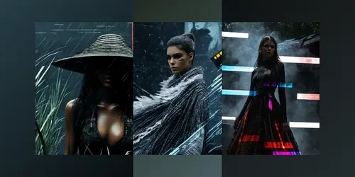 Neon Editorial Fashion Shoots generated by midjourney