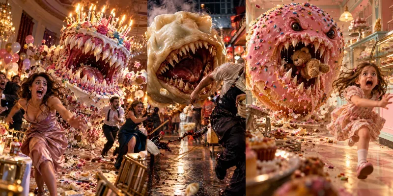 Hyperrealistic Monstrous Food Scenes