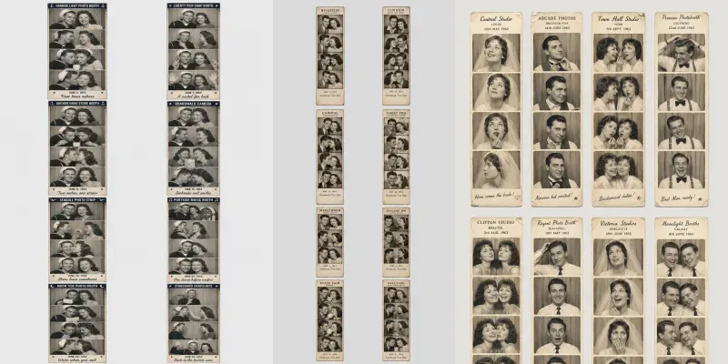 Vintage Photo Booth Strip Sheets generated by undefined
