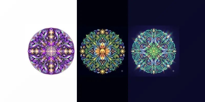 Neon Magical Bean Kaleidoscope Emblems generated by undefined