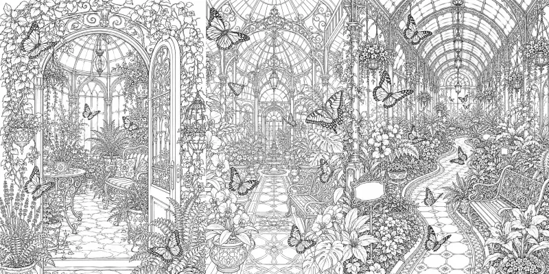Victorian Butterfly Conservatories Art generated by undefined