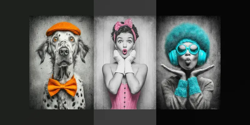 Contrast Studio Portraits generated by undefined