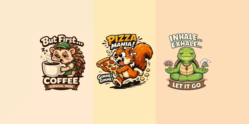 Cute Animal Mascot Pun Art generated by undefined