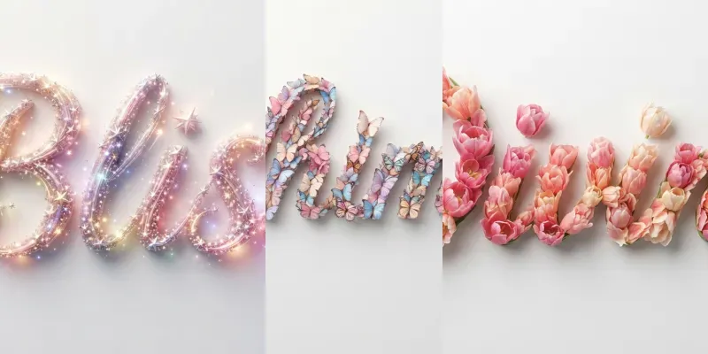 Feminine Aesthetic Typography Posters generated by undefined