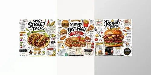 Handcrafted Food Doodle Infographics generated by chatgpt-image