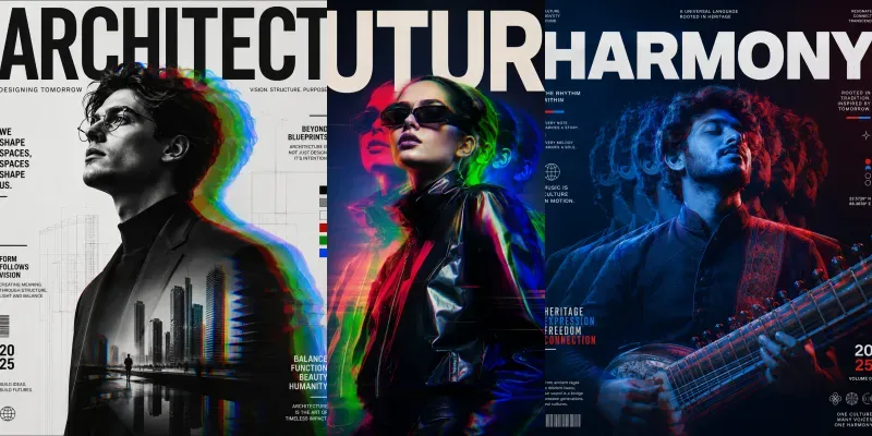 Modern Editorial Posters generated by undefined