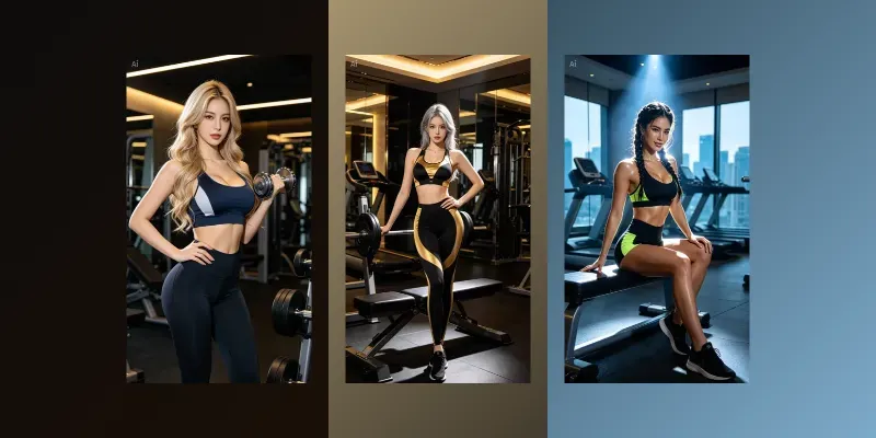 Luxury Gym Seductive Shots generated by undefined
