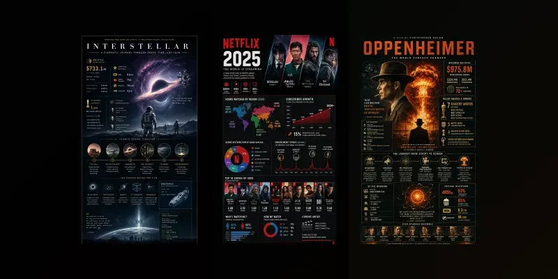 Iconic Entertainment Infographic Posters generated by undefined