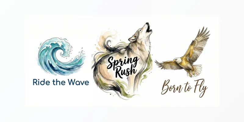 Watercolor Tshirt Logos generated by undefined