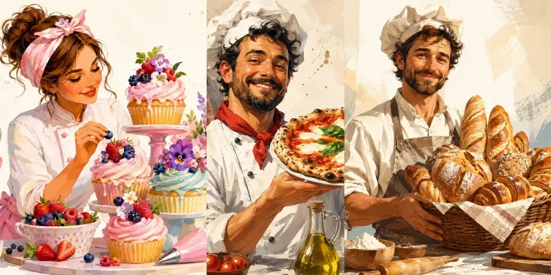 Vibrant Culinary Character Art generated by undefined