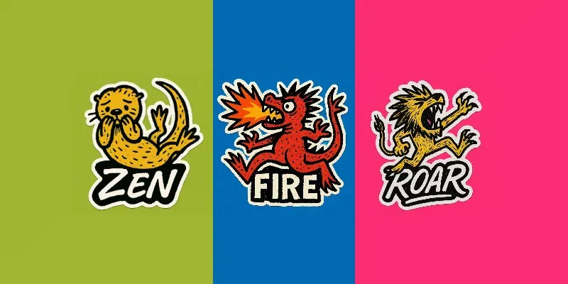 Diecut Raw Energy Doodle Stickers generated by undefined