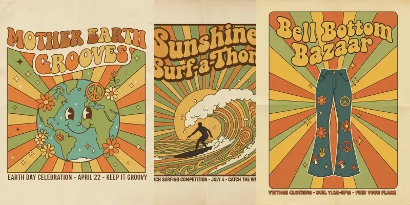Retro Style Event Posters generated by undefined
