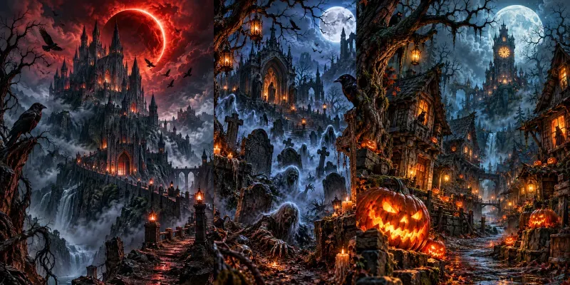 Dark Fantasy Halloween Art